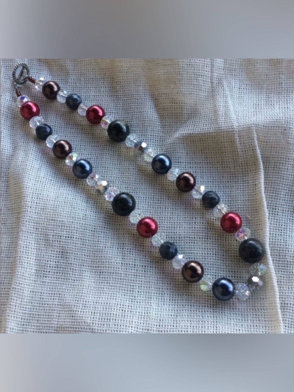 Chunky red Brown crystals necklace gorgeous western Red New